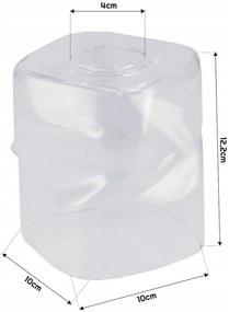 BERGE LED nástenné svietidlo sklenené rolovacie štvorcové - priehľadné