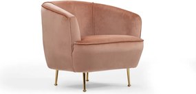 Křeslo Piccoli růžové/zlaté