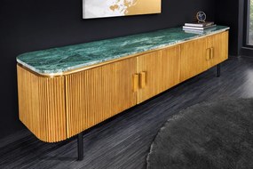 VENEZIANO TV komoda 160 cm mangové drevo a mramorová vrchná doska