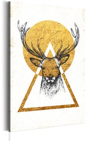 Artgeist Obraz - My Home: Golden Deer Veľkosť: 60x90, Verzia: Na talianskom plátne