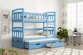 Poschodová posteľ DAMIAN - farebná Farba: Modrá