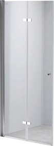 BPS-koupelny Zalamovacie otočné sprchové dvere HYD-JSD01A 80 chrom/transparent pre inštaláciu do niky - bez vaničky