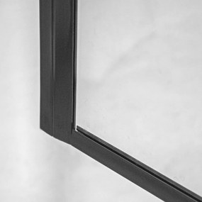 Jednokrídlové sprchové dvere BADEN BLACK I na inštaláciu do niky Černý elox Sklo TRANSPARENT Univerzální 80 cm
