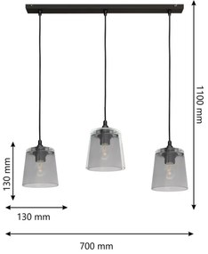 Luster na lanku LUCEA 3xE27/15W/230V