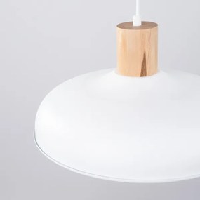 Sollux SL.1323 - Luster na lanku INDY 1xE27/15W/230V pr. 38 cm biela