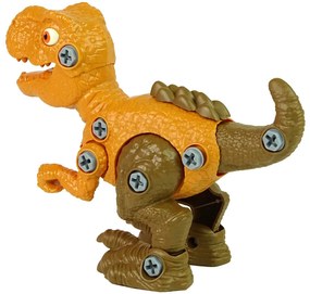 Lean Toys Sada Vajíčka s Dinosaurom na šrobovanie - oranžový