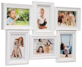 Fotorámeček BAFRA 51x35 cm 6 fotografií bílý