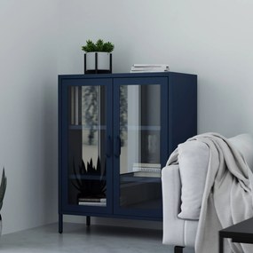 Vitrína GINA, 800 x 1015 x 400 mm, Modern: tmavomodrá farba
