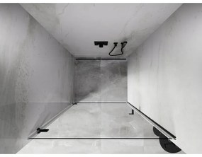 Mexen, Mexen Lunar-B výklopné sprchové dvere ľavé 85 cm, transparentné, pištoľový kov - 832-085-000-95-00-L