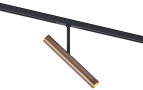 Moderný tmavý bronzový reflektor pre 1-fázový koľajnicový systém - Slimline Avery