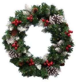 LED Vianočný veniec 35xLED/3xAA 8 funkcií priemer 45 cm IP44 teplá biela