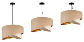 Závesné svietidlo Werona 7, 1x béžové/krémové textilné tienidlo so vzorom, b, g