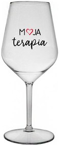 MOJA TERAPIA - priehľadný nerozbitný pohár na víno 470 ml