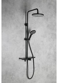 Aqualine - Sprchová súprava s batériou ARONA matná čierna