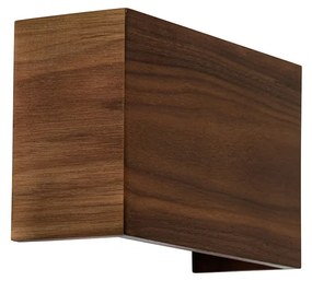 Rustikálna nástenná lampa orechové drevo - Otan