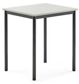 Stôl SONITUS, 700x600x760 mm, HPL - šedá, antracit