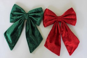 Červená zamatová mašľa 27cm