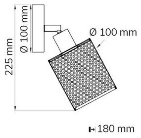 Wofi 12106 - Nástenné bodové svietidlo CHEVAL 1xE14/28W/230V čierna/zlatá