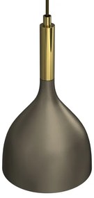 Luster na lanku NOAK 1xE27/15W/230V mosadz/zlatá