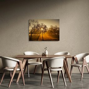 Sklenený obraz - Východ slnka (70x50 cm)