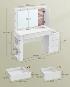 Toaletný stolík s osvetlením RDT127W01