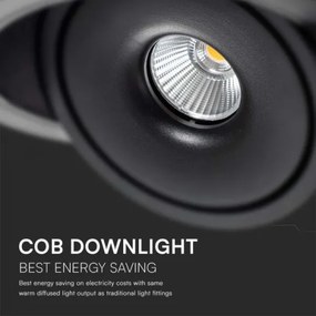LED Podhľadové bodové svietidlo LED/28W/230V 3000/4000/6400K pr. 20 cm čierna