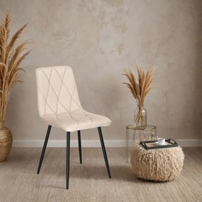 Jedálenská stolička MADISON zamatová, béžová