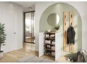 Biela predsieňová zostava v dekore duba 74x200x33 cm Alviano – Germania