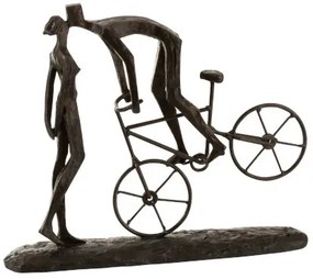Soška Couple - žena a muž na bicykli - 36 * 9 * 30,5 cm
