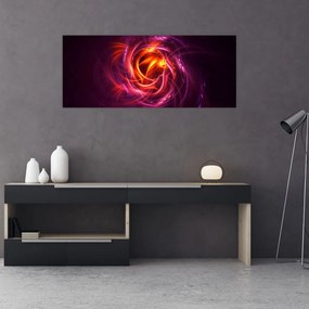 Obraz svietiacej modernej abstrakcie (120x50 cm)