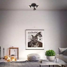 Briloner 2674-035 - Bodové svietidlo RETRO 3xE14/25W/230V čierna