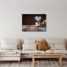 Sklenený obraz - Čas na kávu (70x50 cm)