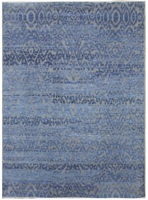 Diamond Carpets koberce Ručne viazaný kusový koberec Diamond DC-EKT 6 Silver / light blue - 365x457 cm