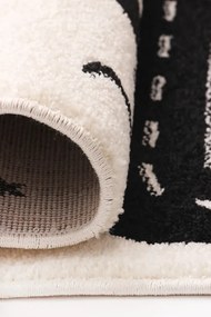 Detský koberec Kiddy H046A  svetlosivý / žltý