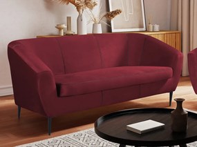 Trojmiestna pohovka Olivio, červená zamatová látka