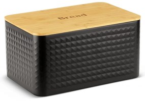 WELLHOX sada chlebníka s 3 dózami v čiernej farbe