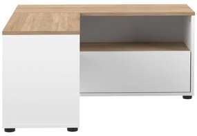 TV stolík v dekore duba v bielo-prírodnej farbe 90x45 cm Angle – TemaHome