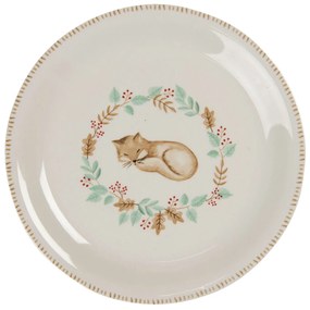 Keramický tanier s líškou Fox - Ø 20 cm