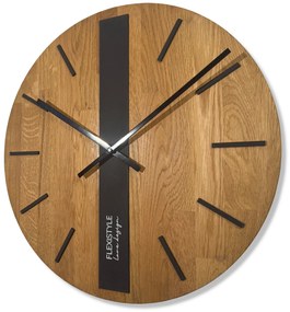 Dekorstudio Drevené hodiny DUB klasik 50cm - čierne