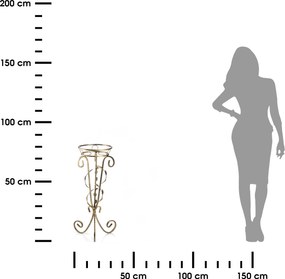 STOJAN NA KVETINÁČ QUINCY 77X35 CM ZLATÁ
