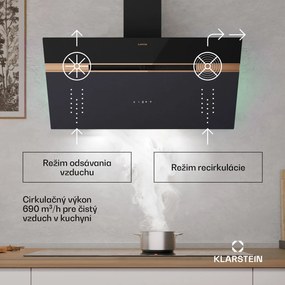 Klarstein Alina digestor, 90 cm, 690 m³/h, Tichý, EEK A++