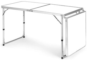 Skladací cateringový stôl 180 x 60 cm biely 3-časťový