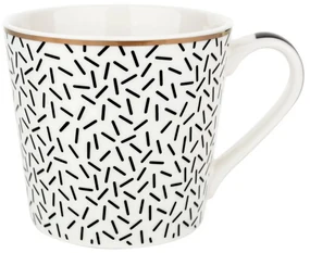 Florina Porcelánový hrnček Black Avenue Astoria , 400 ml, čierno-biela