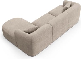 Svetlohnedá menčestrová rohová pohovka (pravý roh/s leňoškou) Campi – Cosmopolitan Design