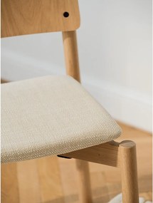 Stohovateľná jedálenská stolička v dekore duba v prírodnej farbe Wem – noo.ma