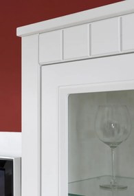 Široká vysoká vitrína Atik, biela