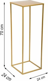STOJAN NA KVETINÁČ SIMPLE 70X24X24 CM ZLATÁ