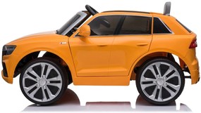 Detské elektrické autíčko na diaľkové ovládanie BestBerg BBCC-70O - Audi Q8 / od 3 rokov / nosnosť 30 kg / oranžová