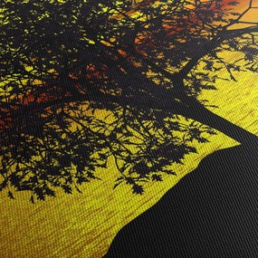 Obraz siluety stromu (120x50 cm)