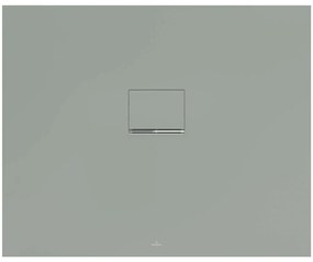 VILLEROY &amp; BOCH Squaro Infinity obdĺžniková sprchová vanička z materiálu Quaryl, v úrovni podlahy/do niky, protišmyk (C), 1100 x 900 x 40 mm, Morning Green, UDQ1190SQI2IV-R8